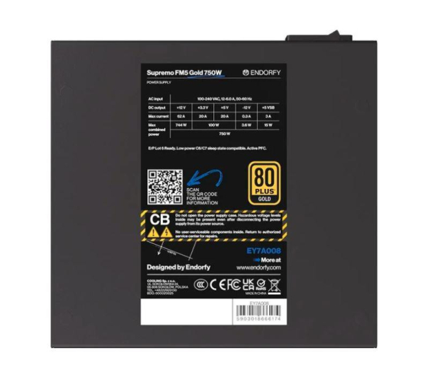 ENDORFY Supremo FM5 750W 80 Plus Gold - 1078938 - zdjęcie 3